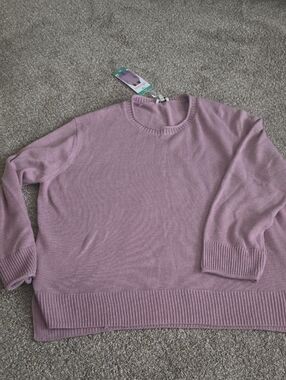 Ella Moss Dusty Mauve Crewneck Sweater